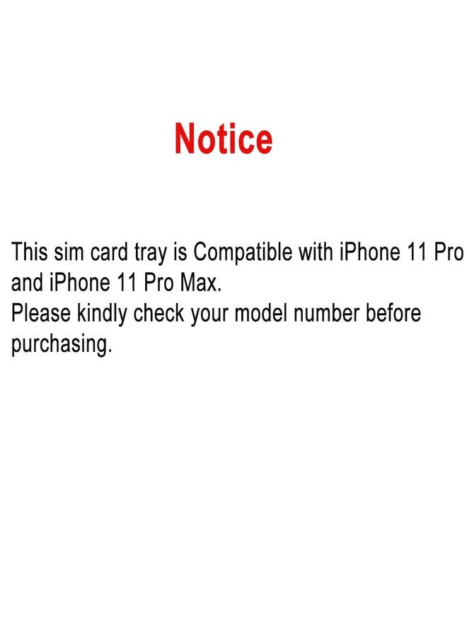 Perzework SIM Card Tray Holder Slot Replacement for iPhone 11 Pro and iPhone 11 Pro Max (Midnight Green) with Waterproof Rubber Ring and Eject Pin (Single Sim Version) - Image 4